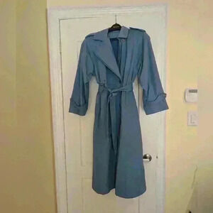 Vintage ladies blue  trenchcoat size medium